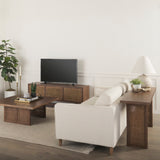 Mercana Grier Media Console Medium Brown Wood | Cane Accent