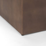 Mercana Minara Ottoman Brown Leather