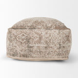 Mercana Khloe Pouf Taupe | Jacquard | Large