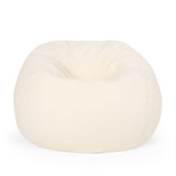 Wibaux Modern 3 Foot Shearling Bean Bag, Cream