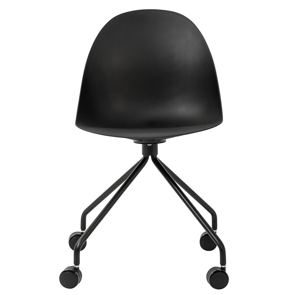 Tayte Office Chair in Black with Matte Black Base - Set of 1