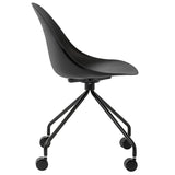 Tayte Office Chair in Black with Matte Black Base - Set of 1