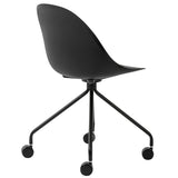 Tayte Office Chair in Black with Matte Black Base - Set of 1