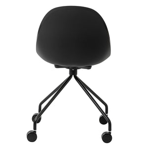 Tayte Office Chair in Black with Matte Black Base - Set of 1