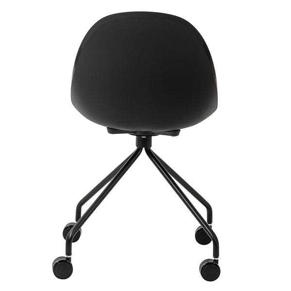 Tayte Office Chair in Black with Matte Black Base - Set of 1