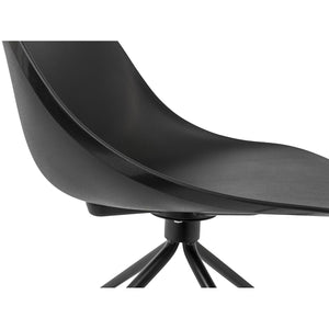 Tayte Office Chair in Black with Matte Black Base - Set of 1