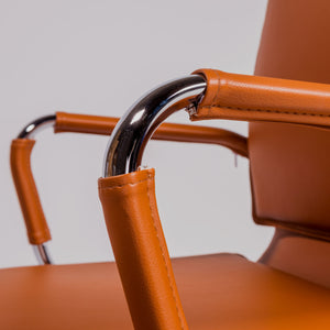 Gunar Pro High Back Office Chair in Cognac with Chrome Base