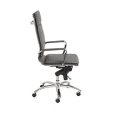 Gunar Pro High Back Office Chair in Gray with Chromed Steel Base