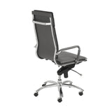 Gunar Pro High Back Office Chair in Gray with Chromed Steel Base