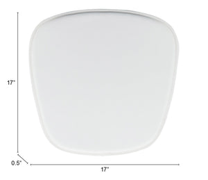 Zuo Modern Wire 100% Polyurethane, Foam Modern Commercial Grade Cushions White 100% Polyurethane, Foam