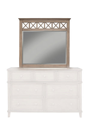 Alpine Furniture Potter Mirror, French Truffle 1055-06 French Truffle Mahogany Solids & Veneer 41 x 2 x 44