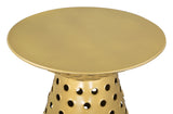 Zuo Modern Proton Iron Modern Commercial Grade Side Table Gold Iron