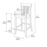 Torino 24 in Craftsman Counter Stool