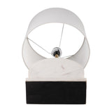 Sagebrook Home Contemporary Marble, 25"h Round Table Lamp, White/off White 50736 White Marble