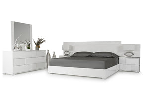 VIG Furniture Modrest Monza Italian Modern White Bedroom Set VGACMONZA-SET