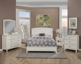 Alpine Furniture Baker Queen Panel Bed, White 977-W-01Q White Mahogany Solids & Veneer 65 x 86 x 54