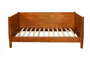 Alpine Furniture Flynn Mid Century Modern Twin Size Day Bed, Acorn 966-09T Acorn Mahogany Solids & Okoume Veneer 44 x 82 x 35