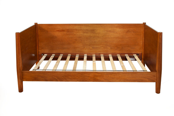 Alpine Furniture Flynn Mid Century Modern Twin Size Day Bed, Acorn 966-09T Acorn Mahogany Solids & Okoume Veneer 44 x 82 x 35