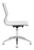 Zuo Modern Glider 100% Polyurethane, Plywood, Steel Modern Commercial Grade Conference Chair White, Silver 100% Polyurethane, Plywood, Steel