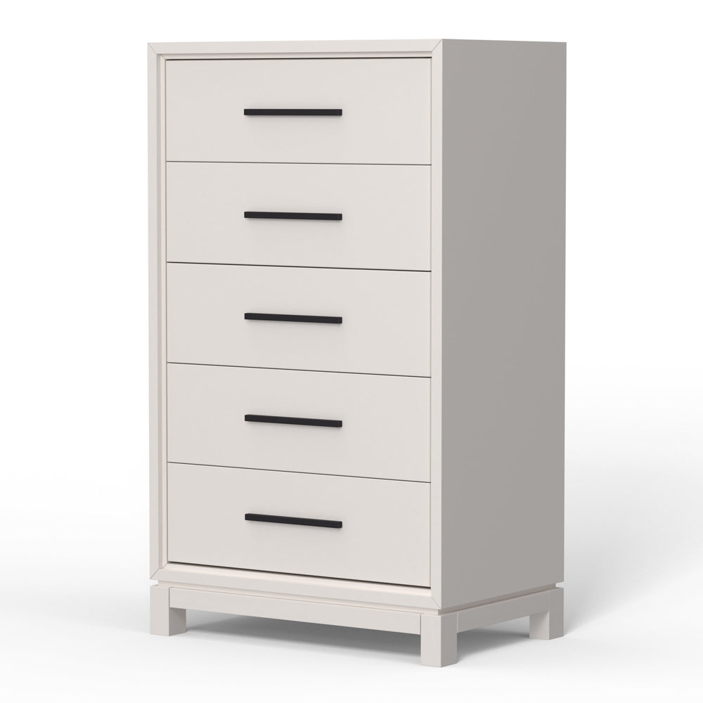Nova Chest in Elegant Chalk White - Fully Assembled Mahogany with Felt Lined Drawer & Dovetail Design