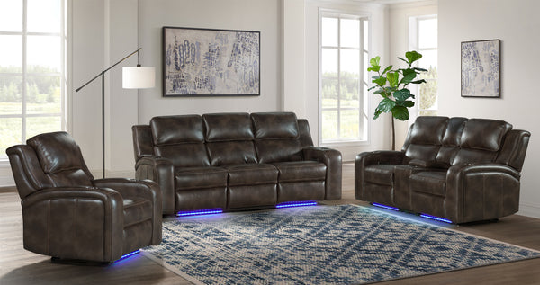 Intercon Silhouette Contemporary Dual-Power Recliner | Bolero Slate SE-RC-140DPR-SLT-C SE-RC-140DPR-SLT-C