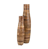 Sagebrook Home Contemporary Wood,32",flower Vase, Brown 17407-01 Brown Mango Wood