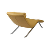 Gilda Lounge Chair in Saffron with Silver Base