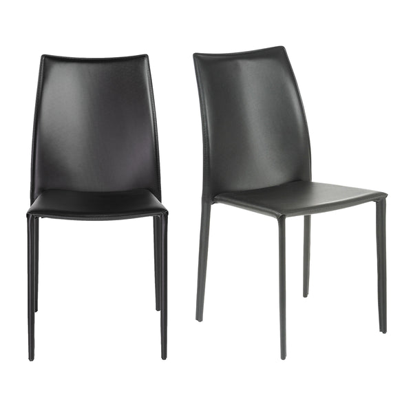 Dalia Stacking Side Chair in Black - Set of 2