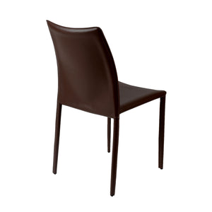 Dalia Stacking Side Chair in Brown - Set of 2