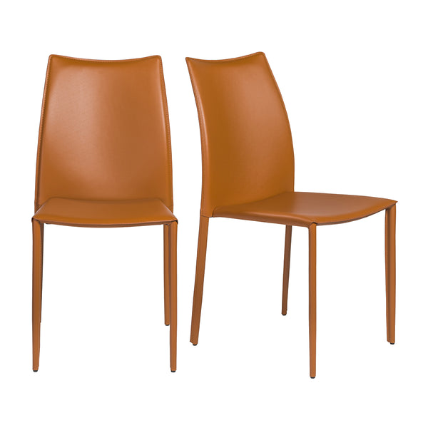 Dalia Stacking Side Chair in Cognac - Set of 2