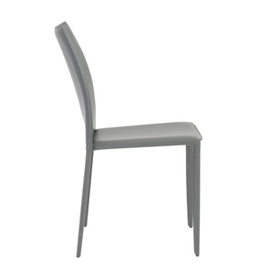 Dalia Stacking Side Chair in Gray - Set of 2