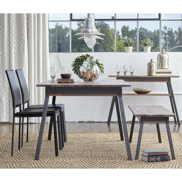 Kate Dining Chair in Black Leatherette - Set of 2