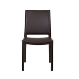 Kate Dining Chair in Brown Leatherette - Set of 2