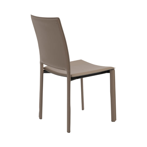 Kate Dining Chair in Taupe Leatherette - Set of 2