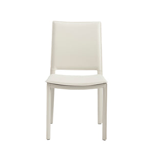 Kate Dining Chair in White Leatherette - Set of 2