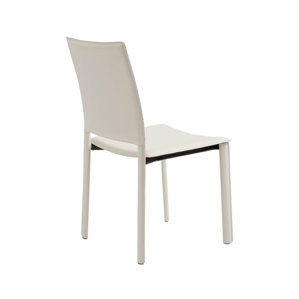 Kate Dining Chair in White Leatherette - Set of 2