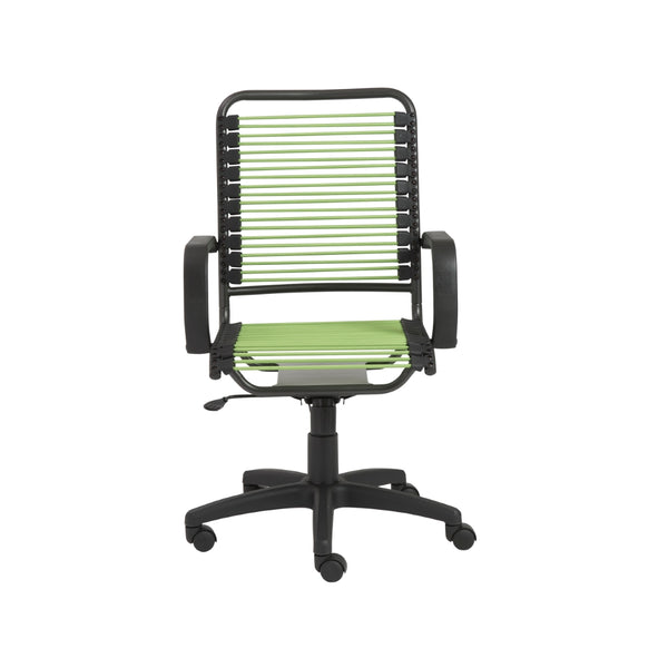 Bradley High Back Bungie Office Chair in Green with Graphite Frame and Black Base