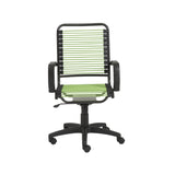 Bradley High Back Bungie Office Chair in Green with Graphite Frame and Black Base