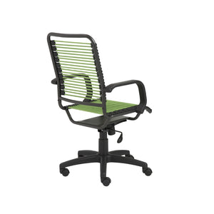 Bradley High Back Bungie Office Chair in Green with Graphite Frame and Black Base