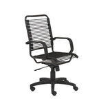 Bradley High Back Bungie Office Chair in Black with Graphite Frame and Black Base