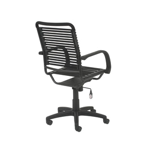 Bungie Flat High Back Office Chair in Black with Graphite Black Frame and Black Base