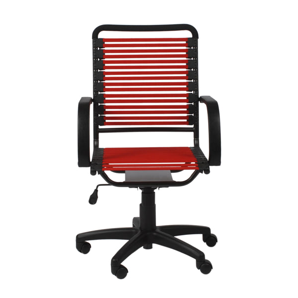 Bungie Flat High Back Office Chair in Red with Graphite Black Frame and Black Base