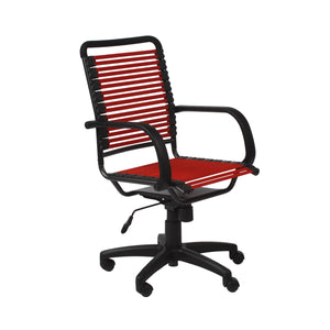 Bungie Flat High Back Office Chair in Red with Graphite Black Frame and Black Base