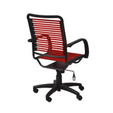 Bungie Flat High Back Office Chair in Red with Graphite Black Frame and Black Base