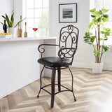 Crested Back Counter Stool 24