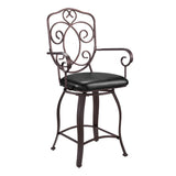 Crested Back Counter Stool 24