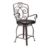 Crested Back Counter Stool 24