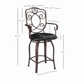 Crested Back Counter Stool 24