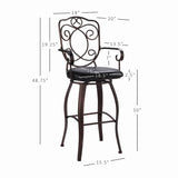 Crested Back Bar Stool 30