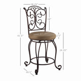 Gathered Back Counter Stool 24